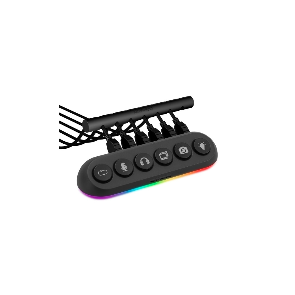 Produktbild för Streamplify HUB DECK 5, USB 2.0, USB 3.0, Svart, 24 W, 1,8 m...