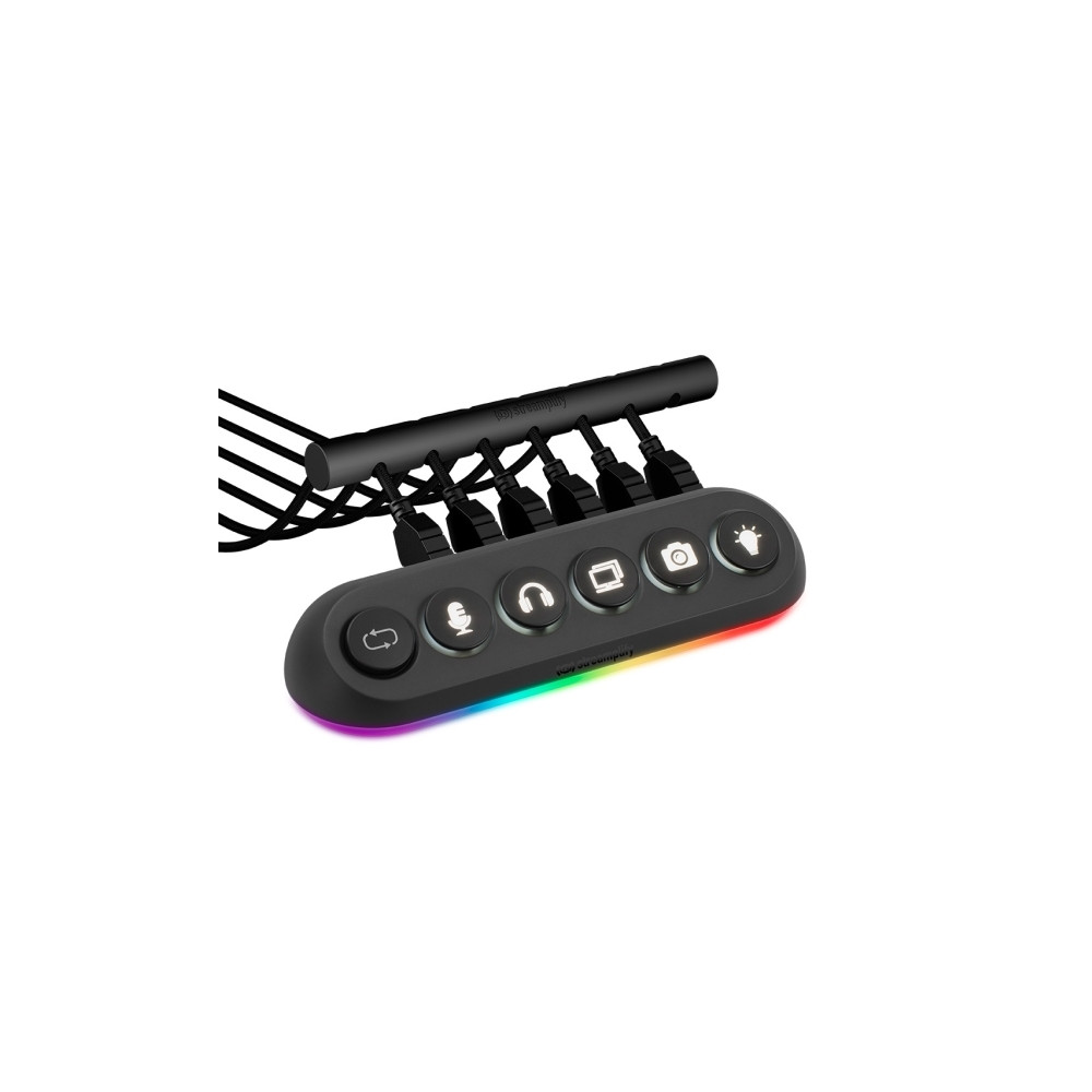 Produktbild för Streamplify HUB DECK 5, USB 2.0, USB 3.0, Svart, 24 W, 1,8 m...