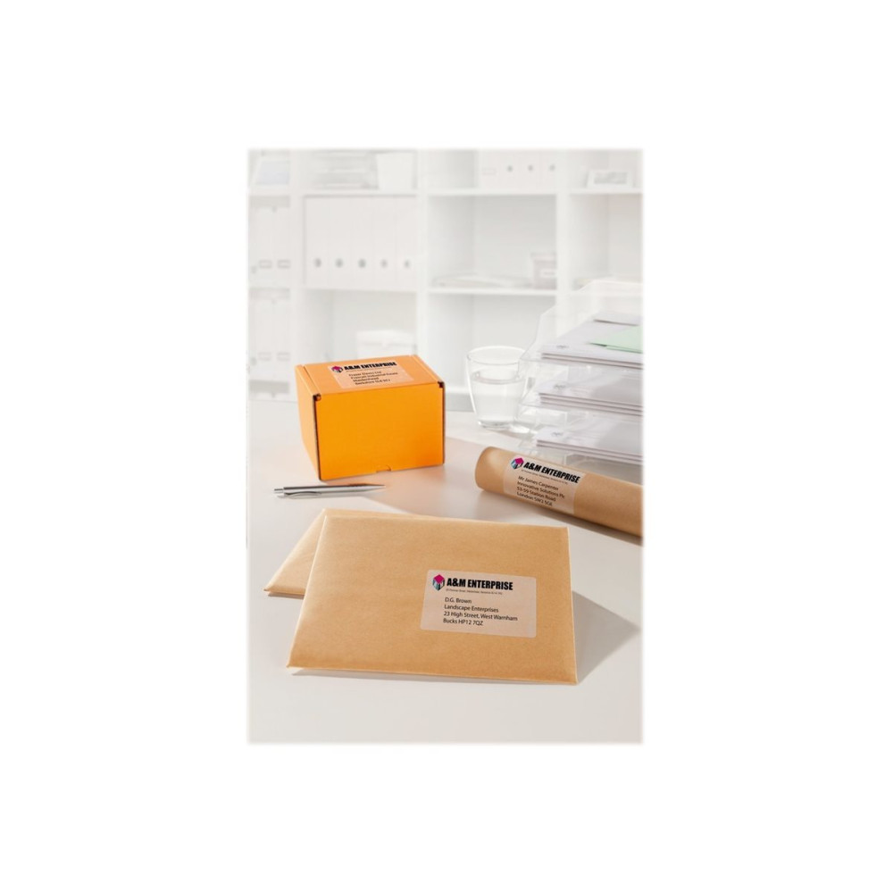 Produktbild för Avery - transparenta adressetiketter - 25 etikett (er) - A4