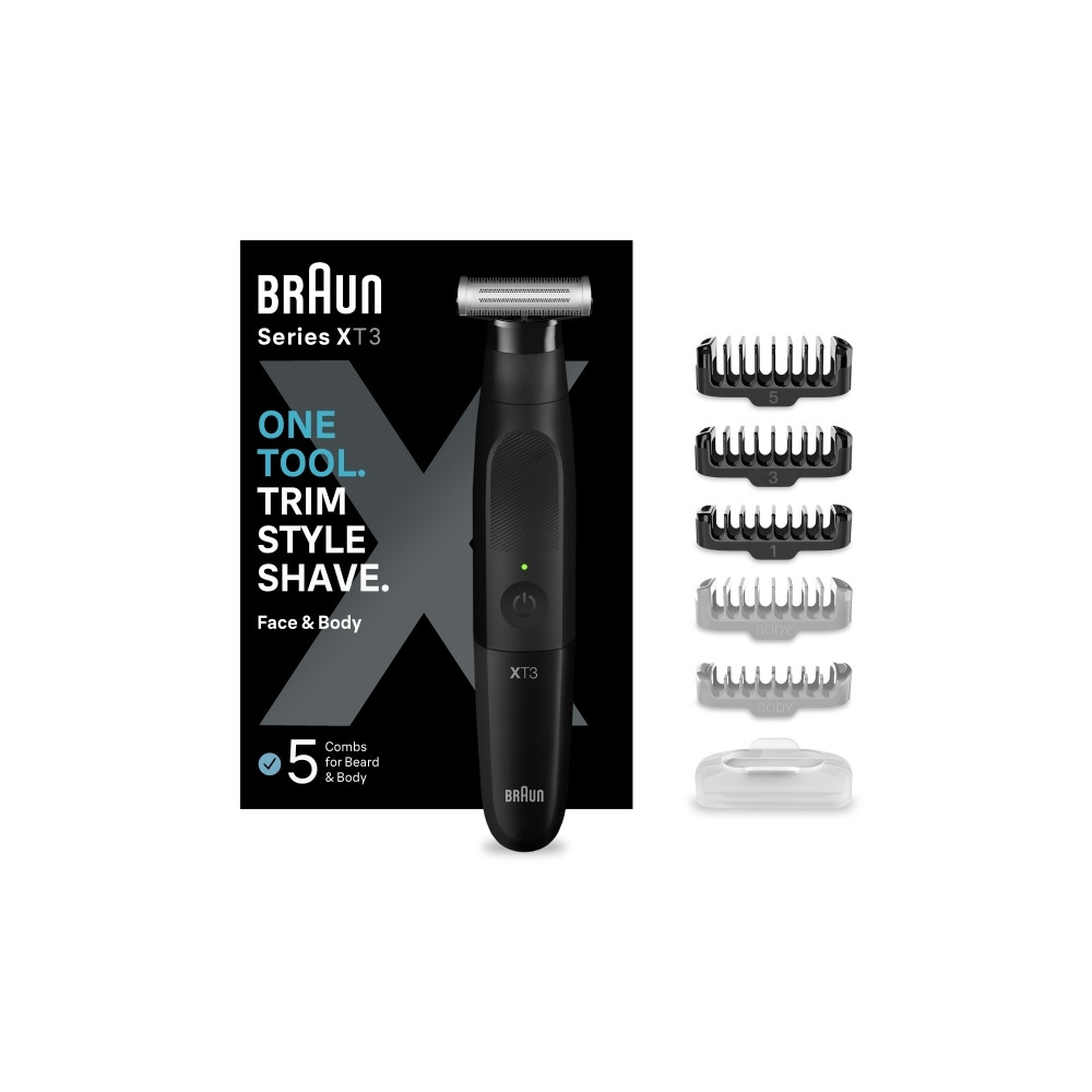Produktbild för Braun XT3200, Svart, Rostfritt stål, Rektangel, 1 mm, 5 mm,...