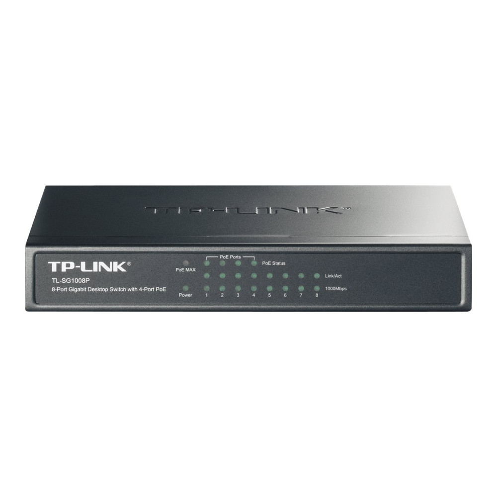 Produktbild för TP-Link TL-SG1008P - switch - 8 portar - ohanterad