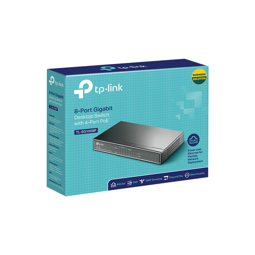 Produktbild för TP-Link TL-SG1008P - switch - 8 portar - ohanterad