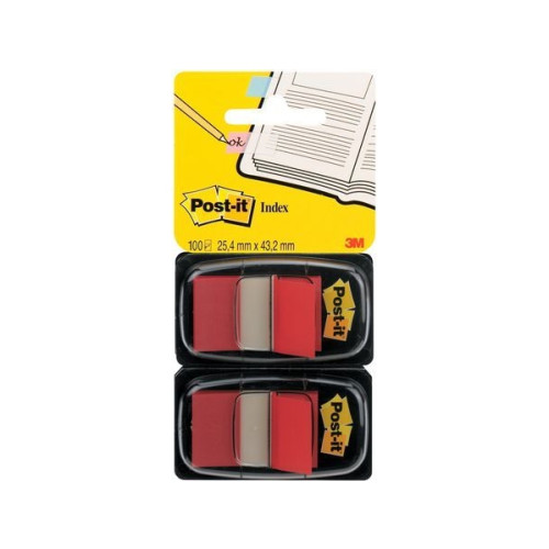 3M Post-it Index 680-R2EU - indexflaggor - 25.4 x 43.2 mm - 100 ark