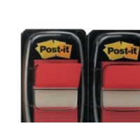Produktbild för Post-it Index 680-R2EU - indexflaggor - 25.4 x 43.2 mm - 100 ark