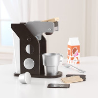 Produktbild för KidKraft Espresso Coffee Set, Flicka, Svart, Silver, Vit, 70...