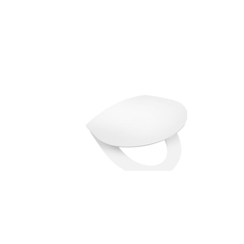 Produktbild för IFÖ Spira vit toalettstolssits med vita gångjärn/sitsbeslag...
