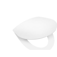 Produktbild för IFÖ Spira vit toalettstolssits med vita gångjärn/sitsbeslag...
