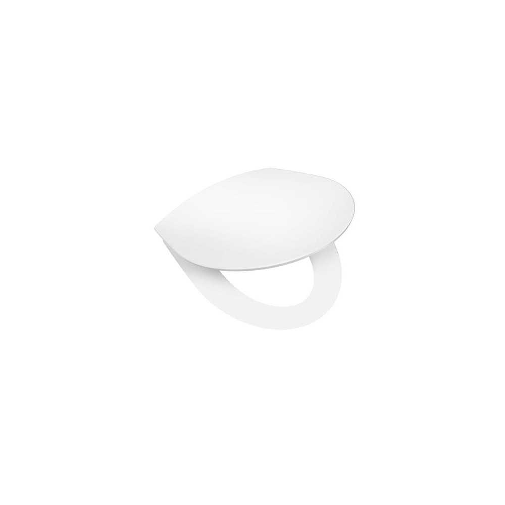 Produktbild för IFÖ Spira vit toalettstolssits med vita gångjärn/sitsbeslag...