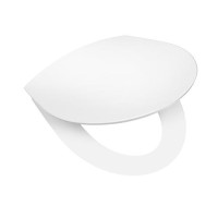 Produktbild för IFÖ Spira vit toalettstolssits med vita gångjärn/sitsbeslag...