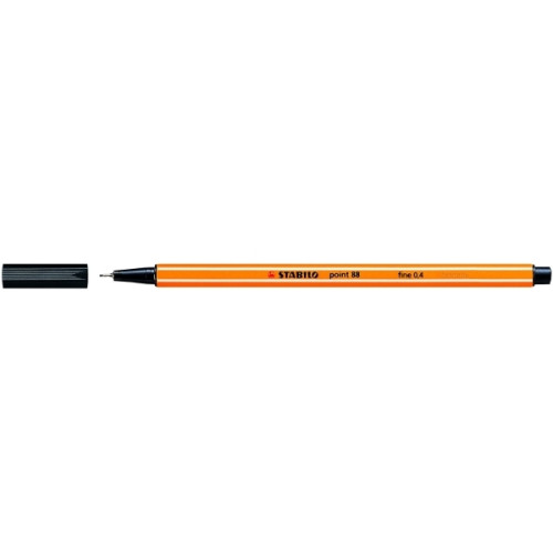 STABILO Fineliner Stabilo Point 88 sort 0,4 mm