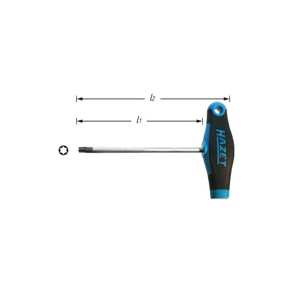 Produktbild för Hazet verktyg Torx-skruvmejsel storlek T 8 klinglängd 80 mm...