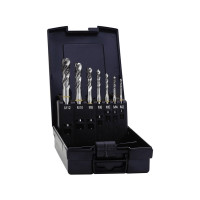 Produktbild för Exact 05112 maskintappborrsats 7 delar metrisk M1, M4, M5, M...