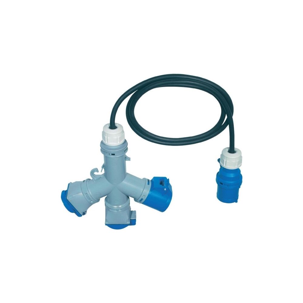 Produktbild för Cee 3-Way Power Distributor 16 A Socket 230 V~ 2, Cee 16 A,...