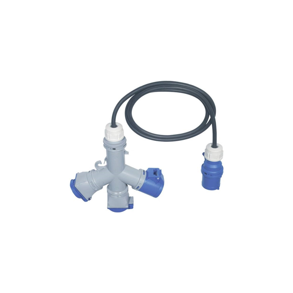 Produktbild för Cee 3-Way Power Distributor 16 A Socket 230 V~ 2, Cee 16 A,...