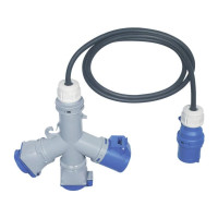 Produktbild för Cee 3-Way Power Distributor 16 A Socket 230 V~ 2, Cee 16 A,...
