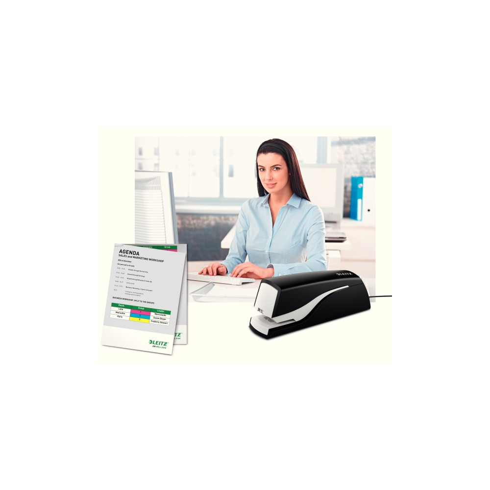 Produktbild för Leitz NeXXt Elhäftare 5532 10 ark, 10 ark, Standardnitar, 1...