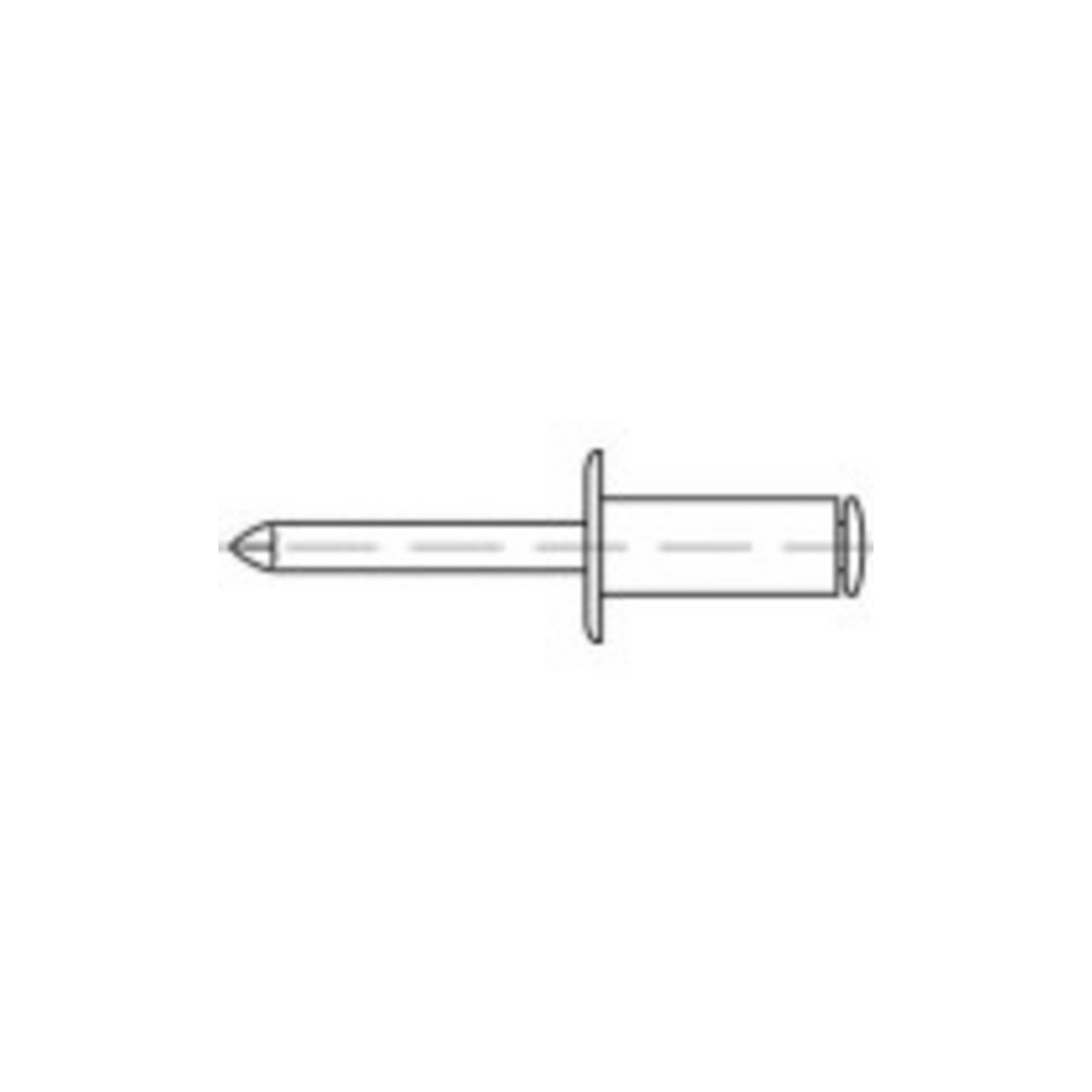 Produktbild för TOOLCRAFT 159965 öppna blindnitar (Ø x L) 5 mm x 40 mm alumi...