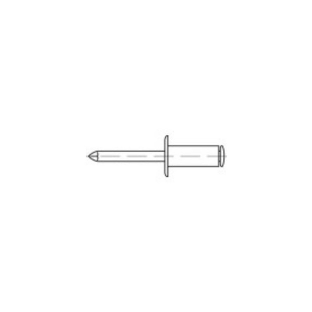 Produktbild för TOOLCRAFT 159963 öppna blindnitar (Ø x L) 5 mm x 35 mm alumi...