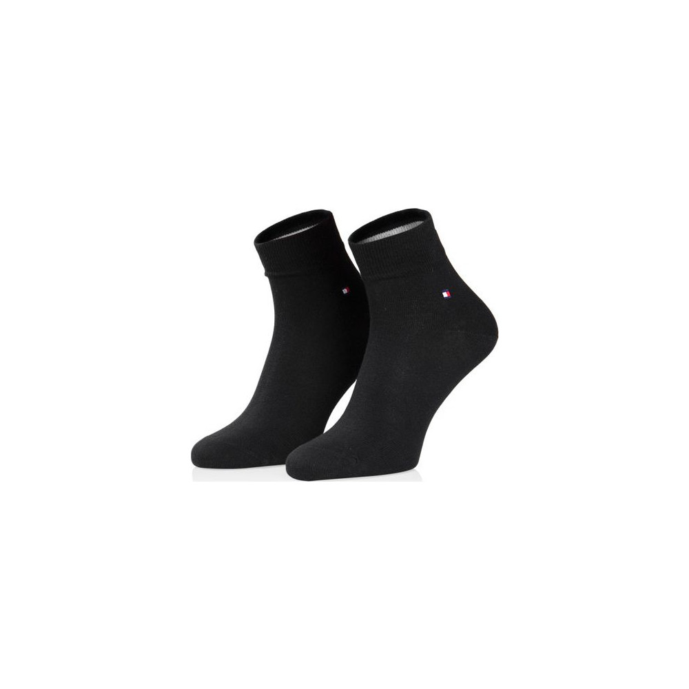 Produktbild för Tommy Hilfiger Quarter, Crew-sockar, Svart, Vuxen, Hankoppli...