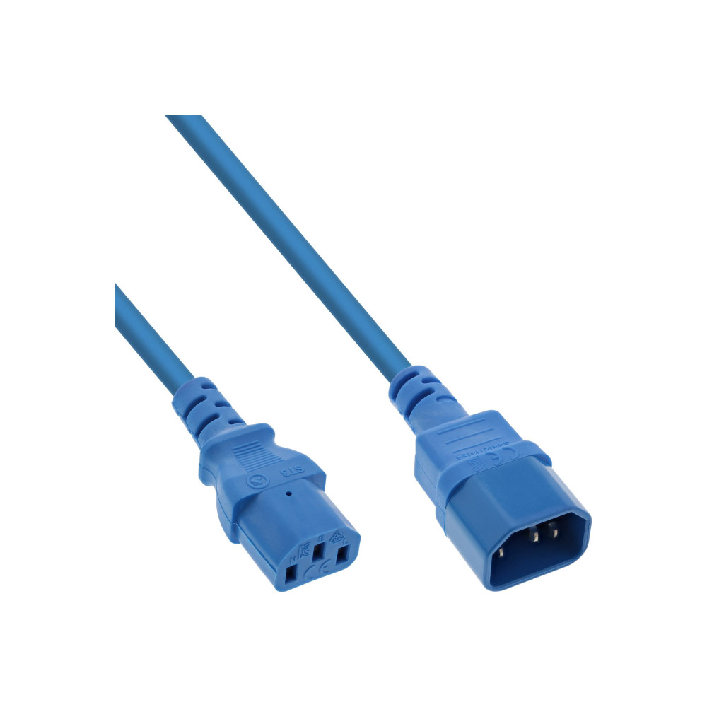 Produktbild för InLine - förlängningskabel för ström - power IEC 60320 C13 till IEC 60320 C14 - 1 m