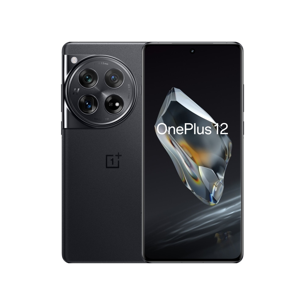 Produktbild för OnePlus 12 - silkessvart - 5G pekskärmsmobil - 256 GB - GSM