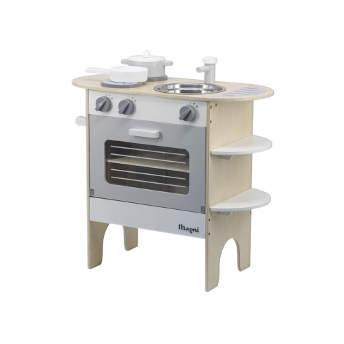 Magni Legekøkken med ovn, kogeplader og vask/ Play kitchen, with s... - Maskerad & Utklädnad