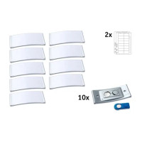 Produktbild för Navneskilt Badgepoint® 80x34 mm, Polar® Classic 35 Medarbejd...