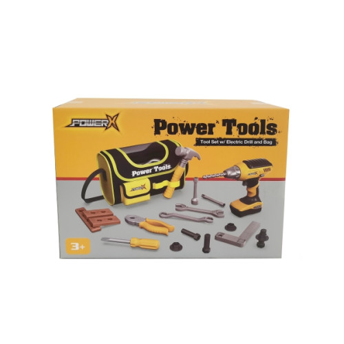 Liniex POWER X, Verktygsväska med Handyman-verktyg och borr 21 dela...