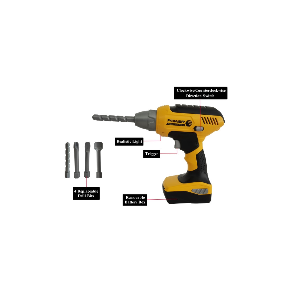 Produktbild för POWER X, Verktygsväska med Handyman-verktyg och borr 21 dela...