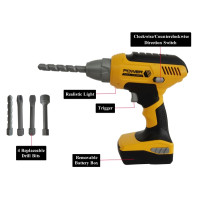 Produktbild för POWER X, Verktygsväska med Handyman-verktyg och borr 21 dela...