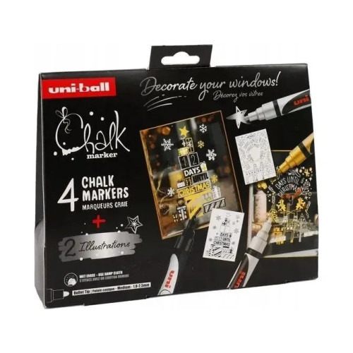 Uni-Ball Uni Kritmärkesset X-mas med 4 st. PWE-5M (färger vit, svart,...