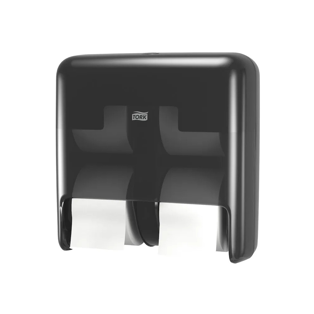 Produktbild för Dispenser Tork OptiServe® T7 sort, till 4 rullar toalettpapp...