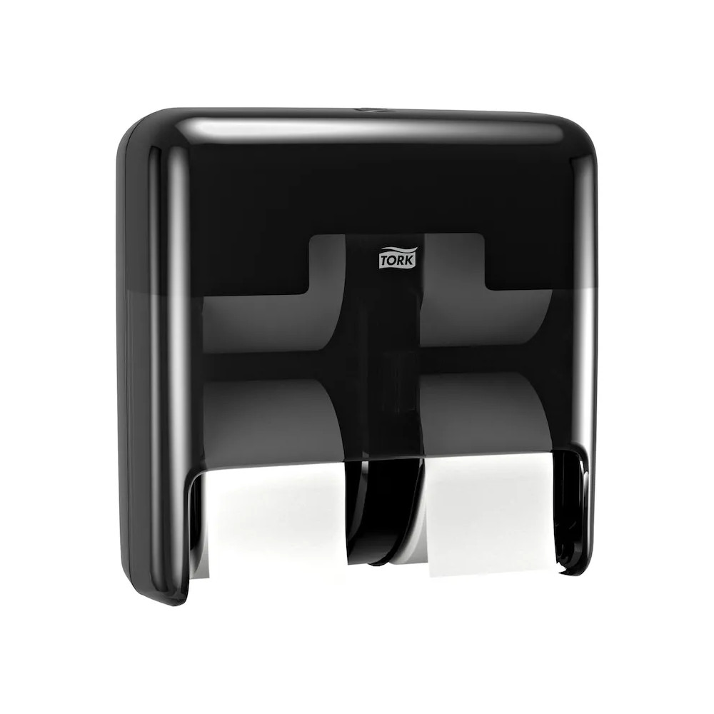 Produktbild för Dispenser Tork OptiServe® T7 sort, till 4 rullar toalettpapp...