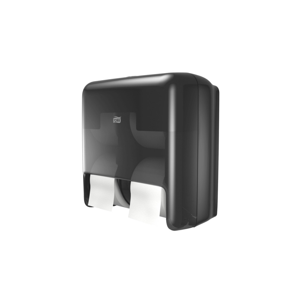 Produktbild för Dispenser Tork OptiServe® T7 sort, till 4 rullar toalettpapp...