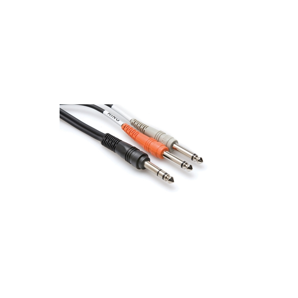 Produktbild för Hosa Technology TRS/2 x TS, hankontakt, 2 x 6,35 mm TS, hank...