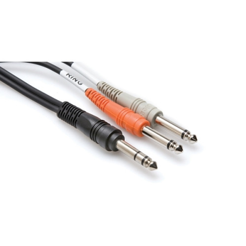 Hosa Technology Hosa Technology TRS/2 x TS, hankontakt, 2 x 6,35 mm TS, hank...
