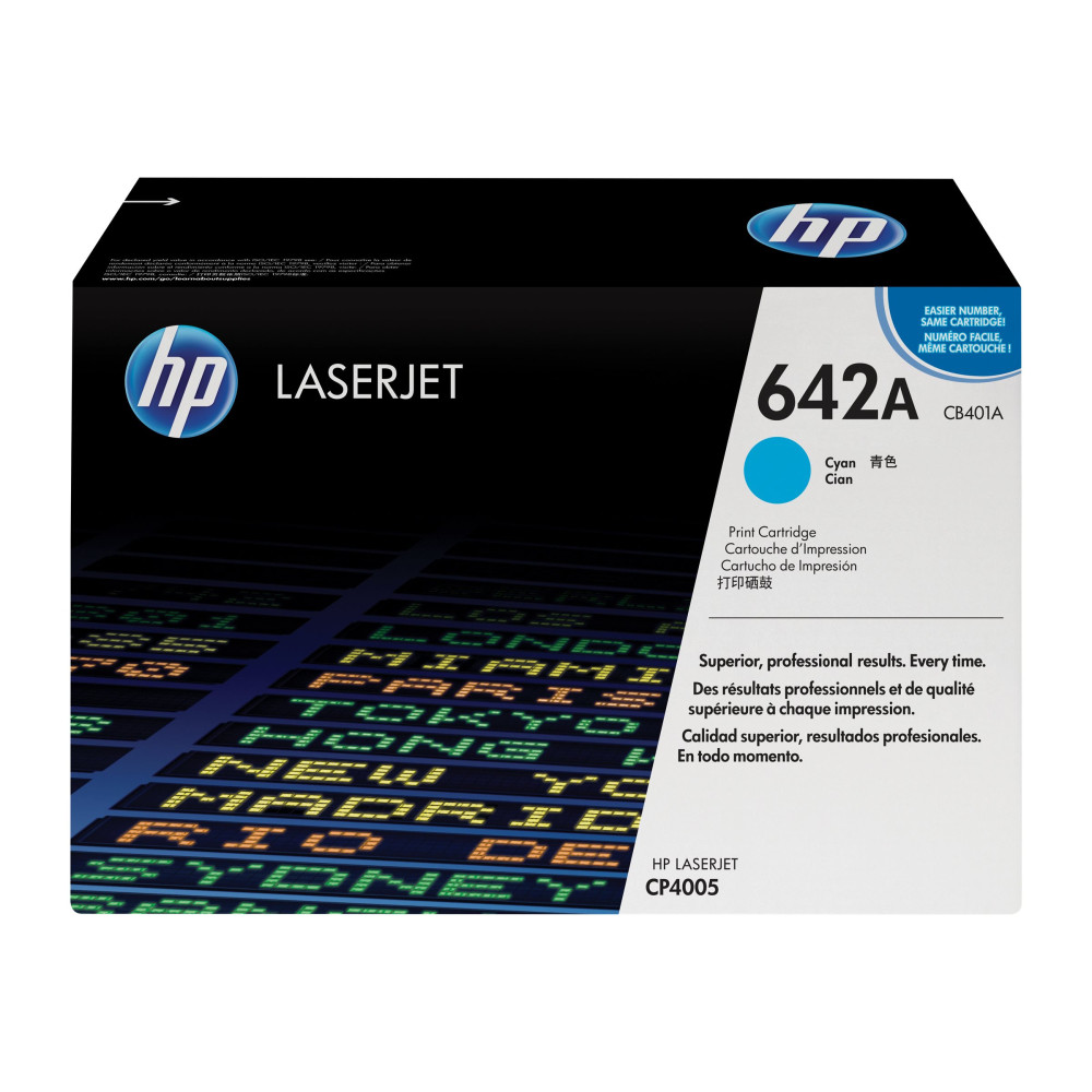 Produktbild för HP 642A - cyan - original - LaserJet - tonerkassett (CB401A)