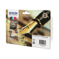 Produktbild för Epson 16XL Multipack - 4-pack - XL - svart, gul, cyan, magenta - original - bläckpatron