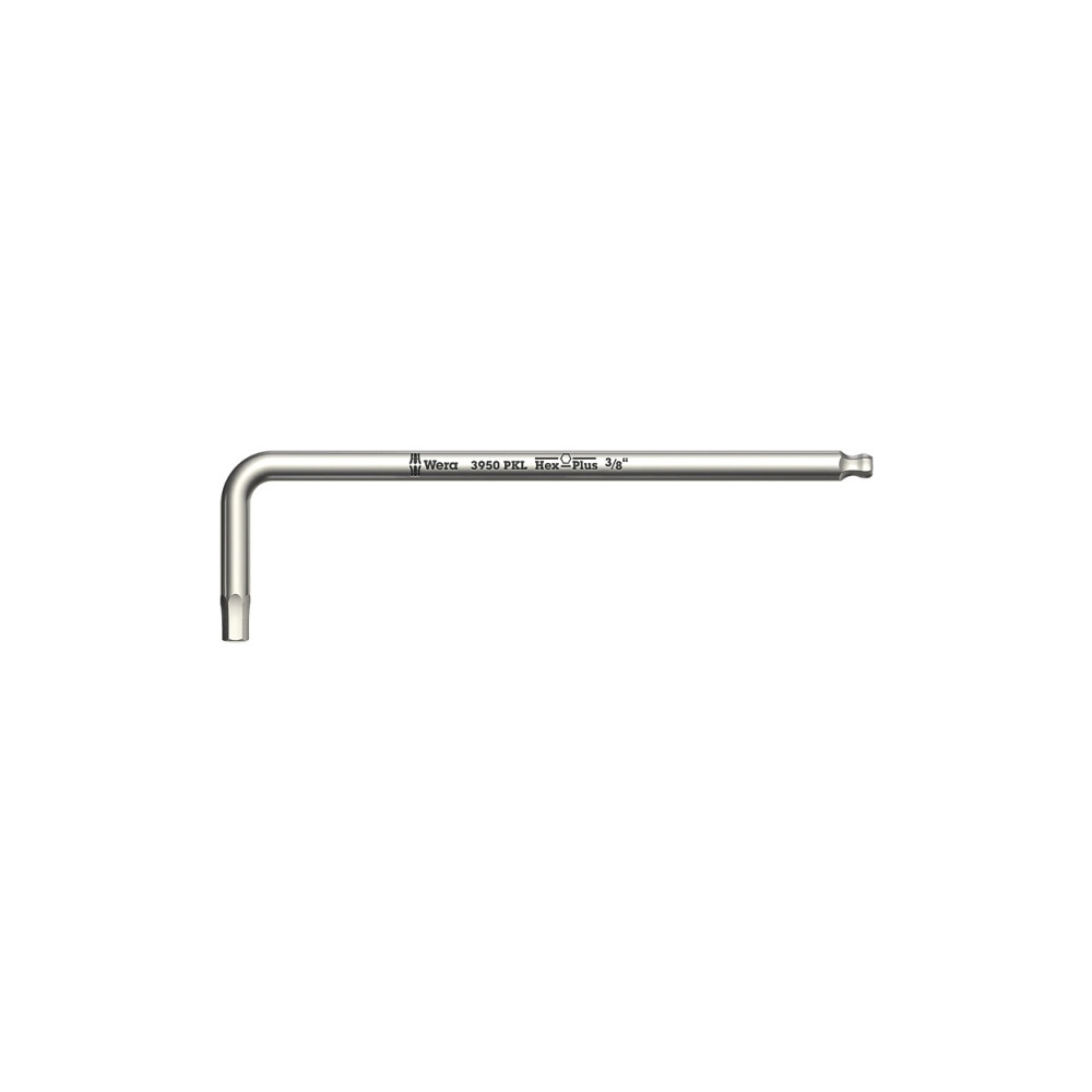 Produktbild för Wera 3950 PKL, Insexnyckel med L-handtag, Brittiska standard...