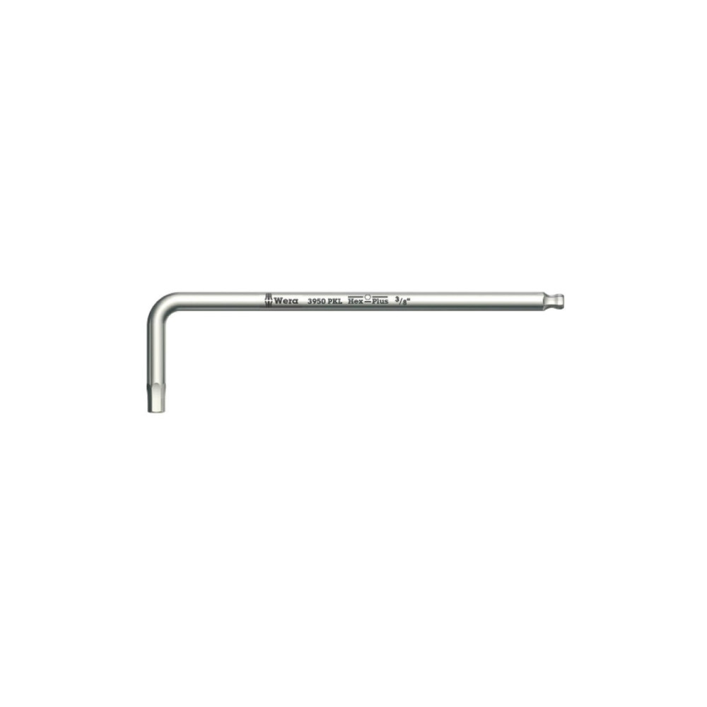Produktbild för Wera 3950 PKL, Insexnyckel med L-handtag, Brittiska standard...