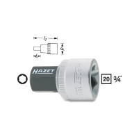 Produktbild för HAZET 1010-14, Uttag, 3/4", Metrisk, 1 huvuden, 14 mm, 3,6 c...