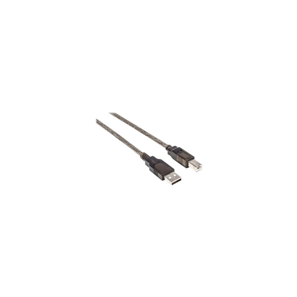 Produktbild för Manhattan USB-A to USB-B Cable, 15m, Male to Male, Active, Black, 480 Mbps (USB 2.0), Built-in Chipset With Amplification, Hi-Speed USB, Three Year Warranty, Polybag - USB-kabel - USB till USB typ B - 15 m