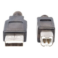 Produktbild för Manhattan USB-A to USB-B Cable, 15m, Male to Male, Active, Black, 480 Mbps (USB 2.0), Built-in Chipset With Amplification, Hi-Speed USB, Three Year Warranty, Polybag - USB-kabel - USB till USB typ B - 15 m