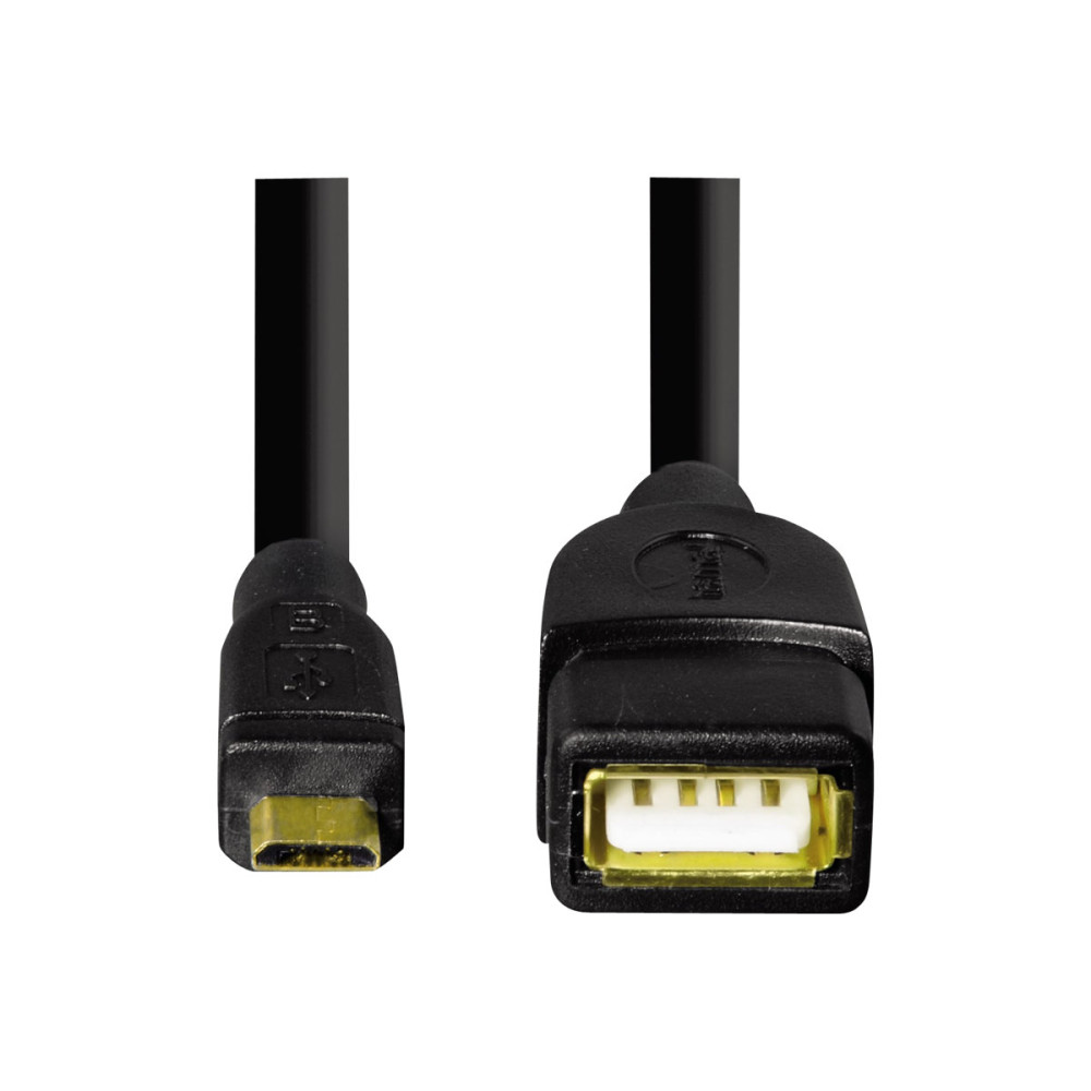Produktbild för Hama USB 2.0 Adapter Cable - USB-kabel - USB till mikro-USB typ B - 15 cm