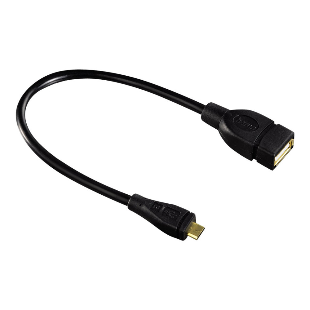Produktbild för Hama USB 2.0 Adapter Cable - USB-kabel - USB till mikro-USB typ B - 15 cm