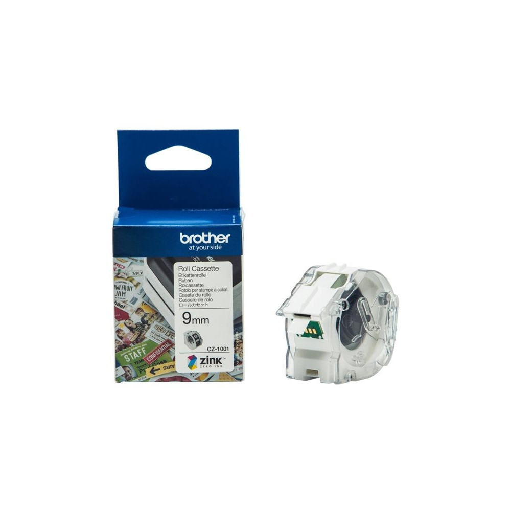 Produktbild för Brother CZ-1001 - löpande etiketter - 1 rulle (rullar) - Rulle (0,94 cm x 5 m)