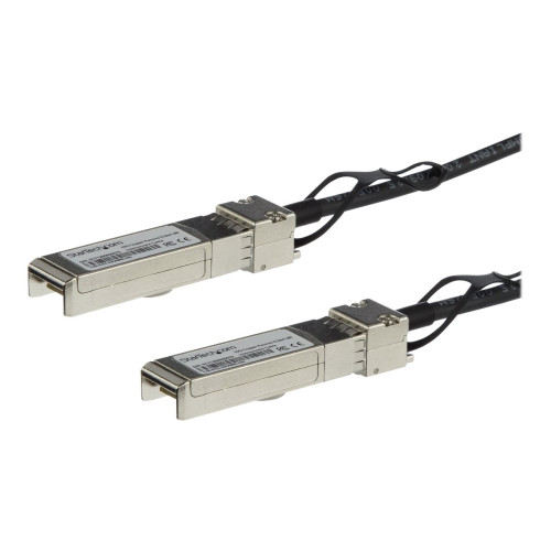 StarTech.com StarTech.com MSA Uncoded Compatible 0.5m 10G SFP+ to SFP+ Direct Attach Breakout Cable Twinax, 10 GbE SFP+ Copper DAC 10 Gbps Low Power Passive Transceiver Module DAC, 10GE Breakout Cable - Lifetime Warranty (SFP10GPC05M) - 10GBase direktkopplingskabel - 