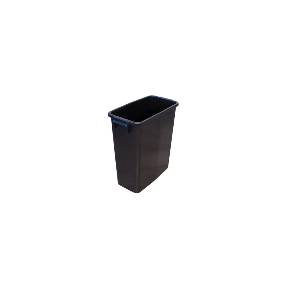 Produktbild för Avfallsbehållare 60 ltr. 56x28x60 cm svart plast