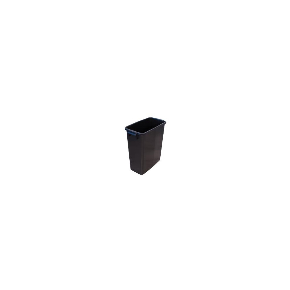 Produktbild för Avfallsbehållare 60 ltr. 56x28x60 cm svart plast