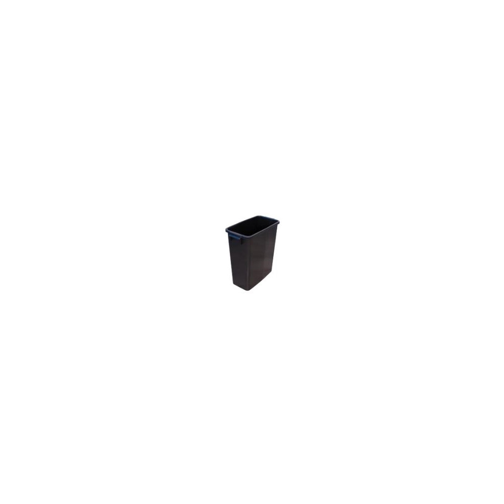 Produktbild för Avfallsbehållare 60 ltr. 56x28x60 cm svart plast